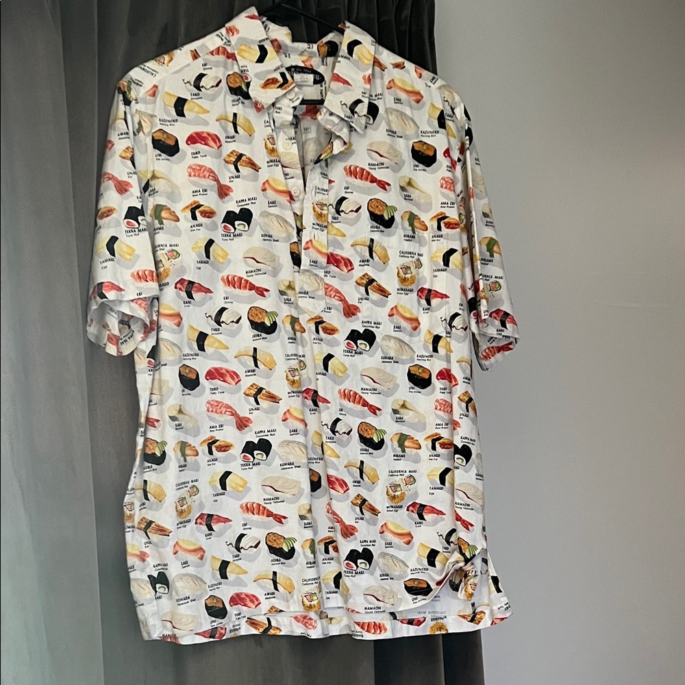Sushi Pattern Casual Men's Shirt